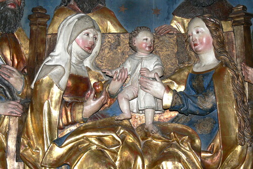 Anna Selbdritt (1508) auf dem Altar der Heiligen Sippe in Langenzenn
